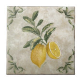 Ceramic Tile with Vintage Lemons Fliese (Vorderseite)