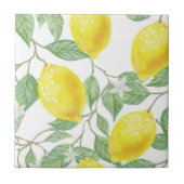 Ceramic Tile Yellow & White Lemon Fliese (Vorderseite)