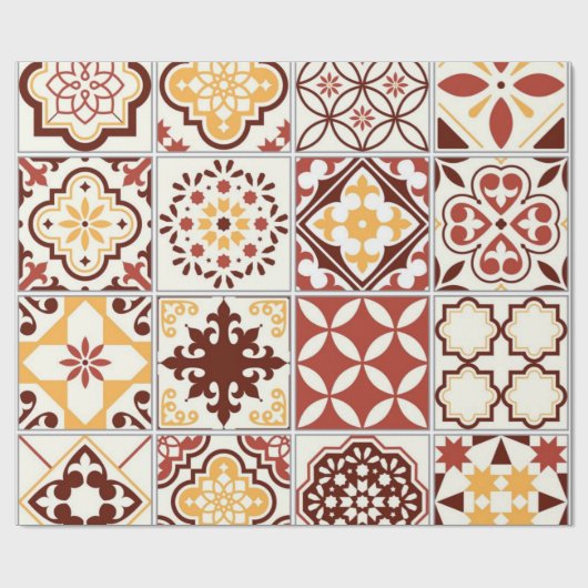 Ceramic tiles pattern geschenkpapier (Flach)