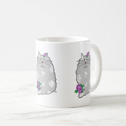 Ceramic Whimsical Cat Mug Kaffeetasse (VorderseiteRechts)