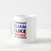 CeramicMug Geschenk für Männer (Name & Monogramm) Kaffeetasse (Vorderseite Links)