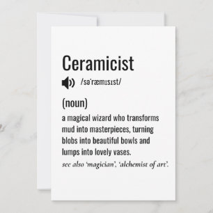 Ceramist Ceramicist Definition Geburtstag Feiertagskarte