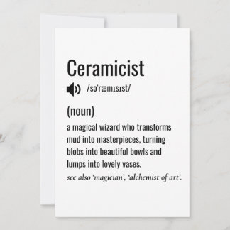 Ceramist Ceramicist Definition Geburtstag Feiertagskarte