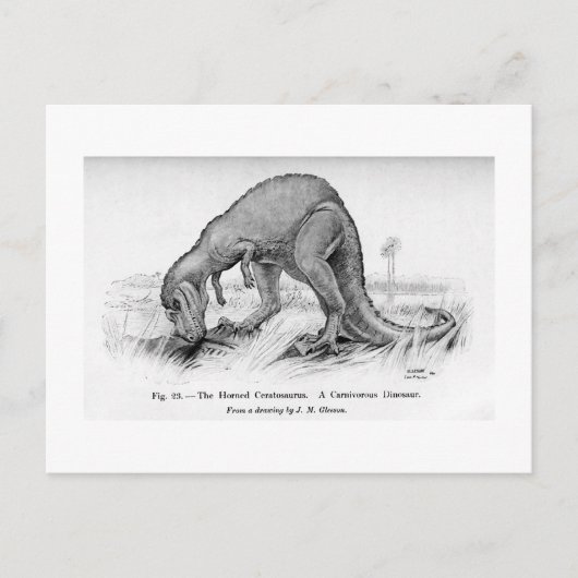 Ceratosaurus Art Postcard Postkarte (Vorderseite)