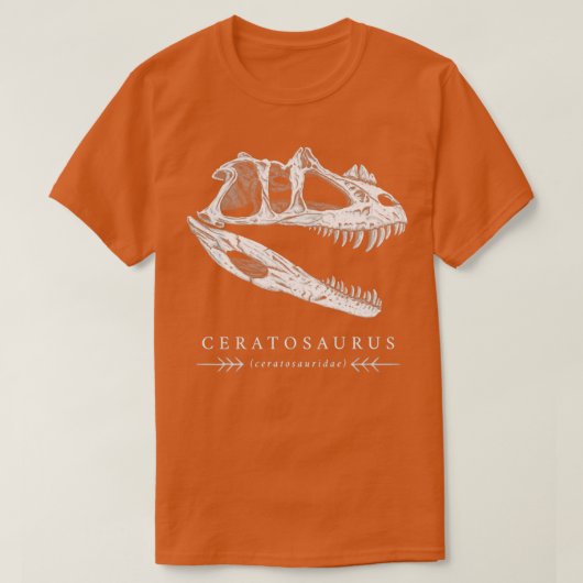 Ceratosaurus dinosaurier-Schädel T-Shirt (Design vorne)