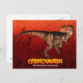 Ceratosaurus Postkarte (Vorne/Hinten)