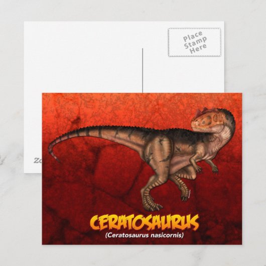 Ceratosaurus Postkarte (Vorne/Hinten)
