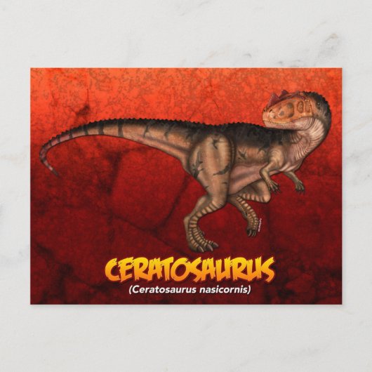 Ceratosaurus Postkarte (Vorderseite)