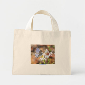 Ceraunus Blue Butterfly Blue Strip Tote Beutel Mini Stoffbeutel