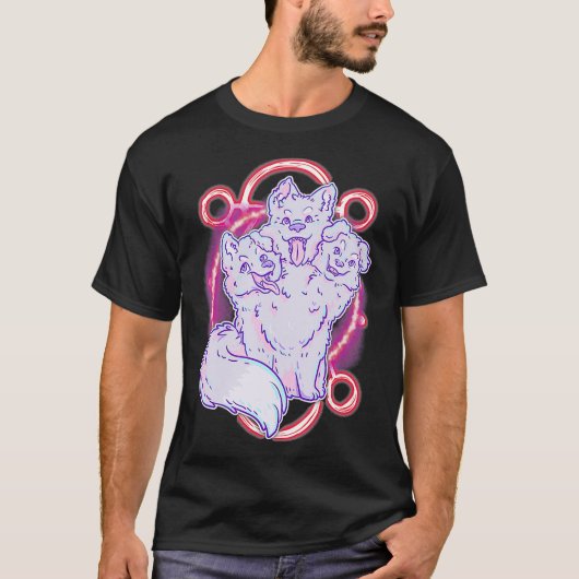 Cerberus 3 Headed Dog  Kawaii Pastel Goth Cute T-Shirt (Vorderseite)