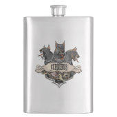 Cerberus ans Snake Flachmann (Vorderseite)