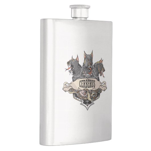 Cerberus ans Snake Flachmann (Rechts)