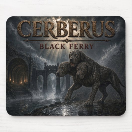 Cerberus Black Ferry Dark Realism Mousepad (Vorne)