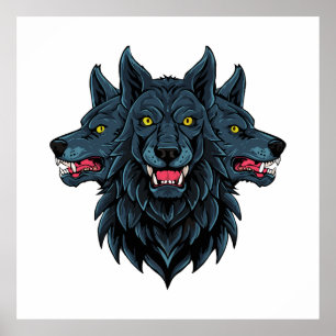 Cerberus dreiköpfiger Hund Poster