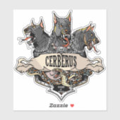 Cerberus Hellhound und Schlange Aufkleber (Blatt)