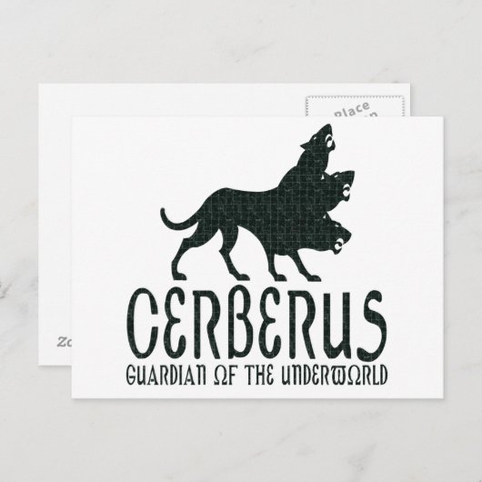 Cerberus Postkarte (Vorne/Hinten)
