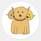 Cerberus Runder Aufkleber (Vorderseite)