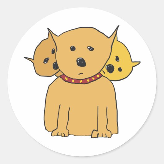 Cerberus Runder Aufkleber (Vorderseite)