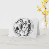 Cerberus Tamed by Hercules Karte (Gelbe Blume)