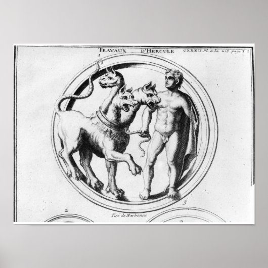 Cerberus Tamed by Hercules Poster (Vorne)