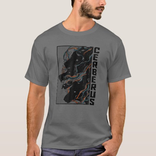 Cerberus Three Headed Hunde Griechische Mythologie T-Shirt (Vorderseite)