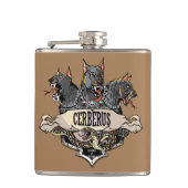 Cerberus und Snake Flachmann (Vorderseite)