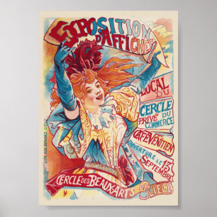 Cercle des Beaux-Arts de Liège Vintage Plakat 1895