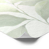 Cerea magenta peony Rose eucalyptus Begrüßungszeic Poster (Ecke)