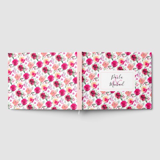 Cerea Watercolor Floral Guest Book Gästebuch (Voll)