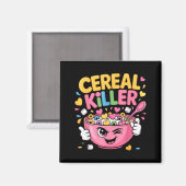 Cereal Killer Cartoon-Schale Lustiger Frühstück  Magnet (Vorderseite/Rückseite)