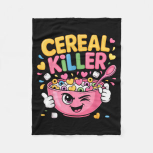 Cereal Killer Cartoon-Schüssel Lustiger Frühstück Fleecedecke