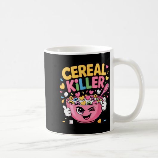 Cereal Killer Cartoon-Schüssel Lustiges Frühstück Kaffeetasse (Rechts)