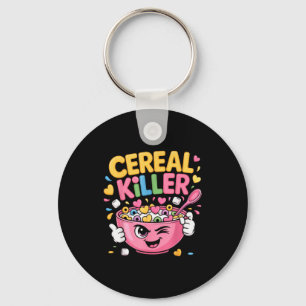Cereal Killer Cartoon-Schüssel Lustiges Frühstück  Schlüsselanhänger