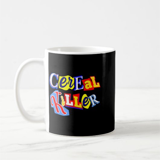 Cereal Killer Food Lover Ironic Funny Breakfast Pu Kaffeetasse (Links)