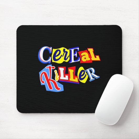 Cereal Killer Food Lover Ironic Funny Breakfast Pu Mousepad (Mit Mouse)