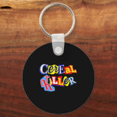 Cereal Killer Food Lover Ironic Funny Breakfast Pu Schlüsselanhänger (Vorderseite)