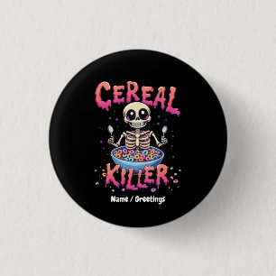 Cereal Killer Frühstück Funny Cereal Bowl Skelett Button