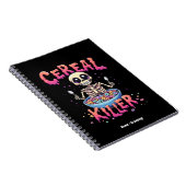 Cereal Killer Frühstück Funny Cereal Bowl Skelett Notizblock (Rechte Seite)