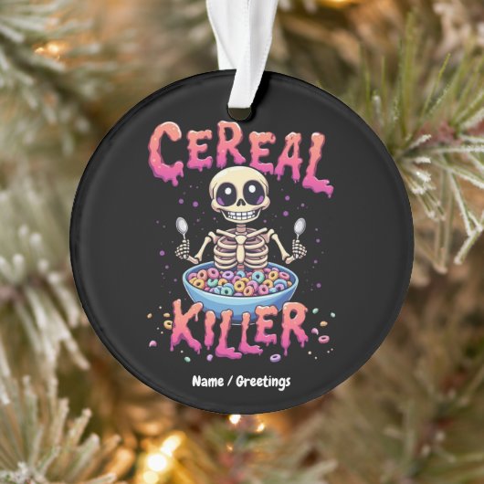 Cereal Killer Frühstück Funny Cereal Bowl Skelett Ornament (Baum)