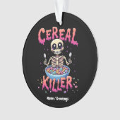 Cereal Killer Frühstück Funny Cereal Bowl Skelett Ornament (Vorderseite)