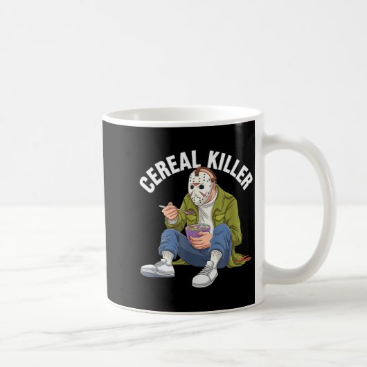 Cereal Killer Funny Halloween Horror Movie Masked Kaffeetasse (Rechts)