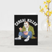 Cereal Killer Funny Halloween Horror Movie Masked Karte (Gelbe Blume)