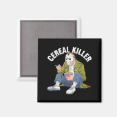 Cereal Killer Funny Halloween Horror Movie Masked  Magnet (Vorderseite/Rückseite)