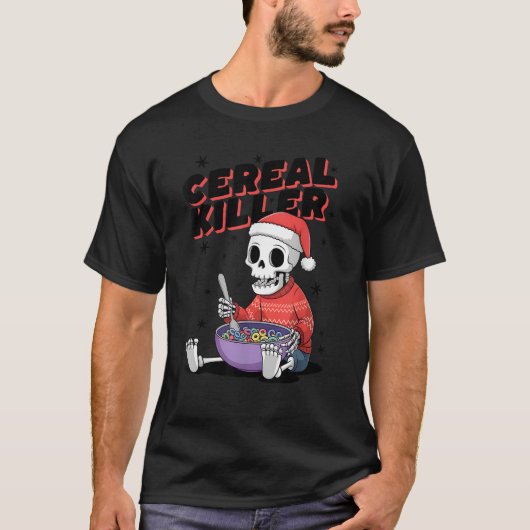 Cereal Killer Halloween Skelett Weihnachten Weihna T-Shirt (Vorderseite)