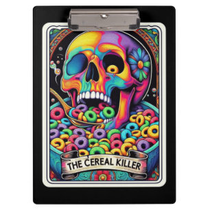Cereal Killer Tarot – Totenkopf isst Müsli, Dunkel Klemmbrett