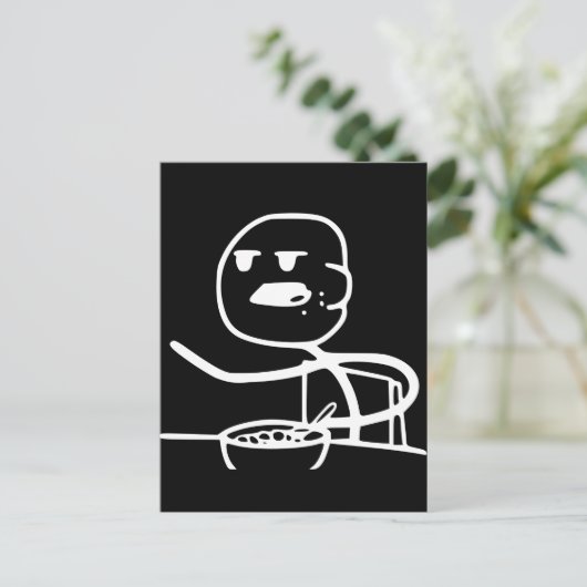 Cereal Meme Typ Postkarte (Stehend Vorderseite)
