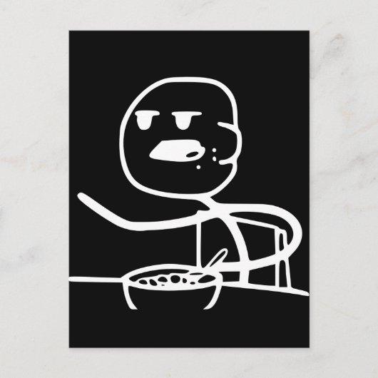 Cereal Meme Typ Postkarte (Vorderseite)