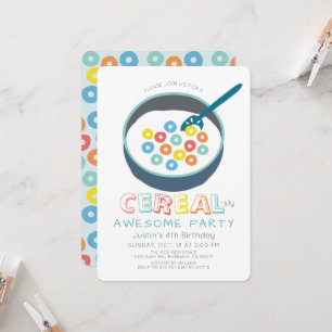 Cereal-sly Awesome Blue Cereal Jungen Geburtstag Einladung