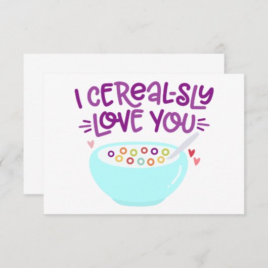 CEREAL-SLY Liebe Einladung (Vorne/Hinten)