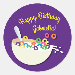 Cereale Bowl Kids Sleepoe Geburtstagspartei Niedli Runder Aufkleber